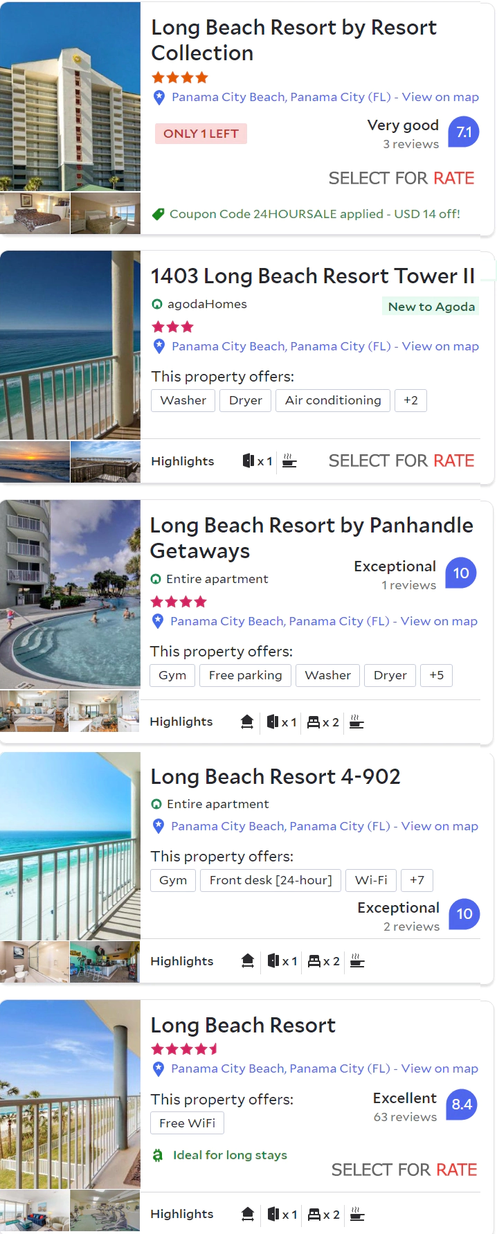 The Long Beach Resort Panama City Beach Florida
